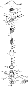 Page A Diagram and Parts List for 6301 Type 1 Porter Cable Router